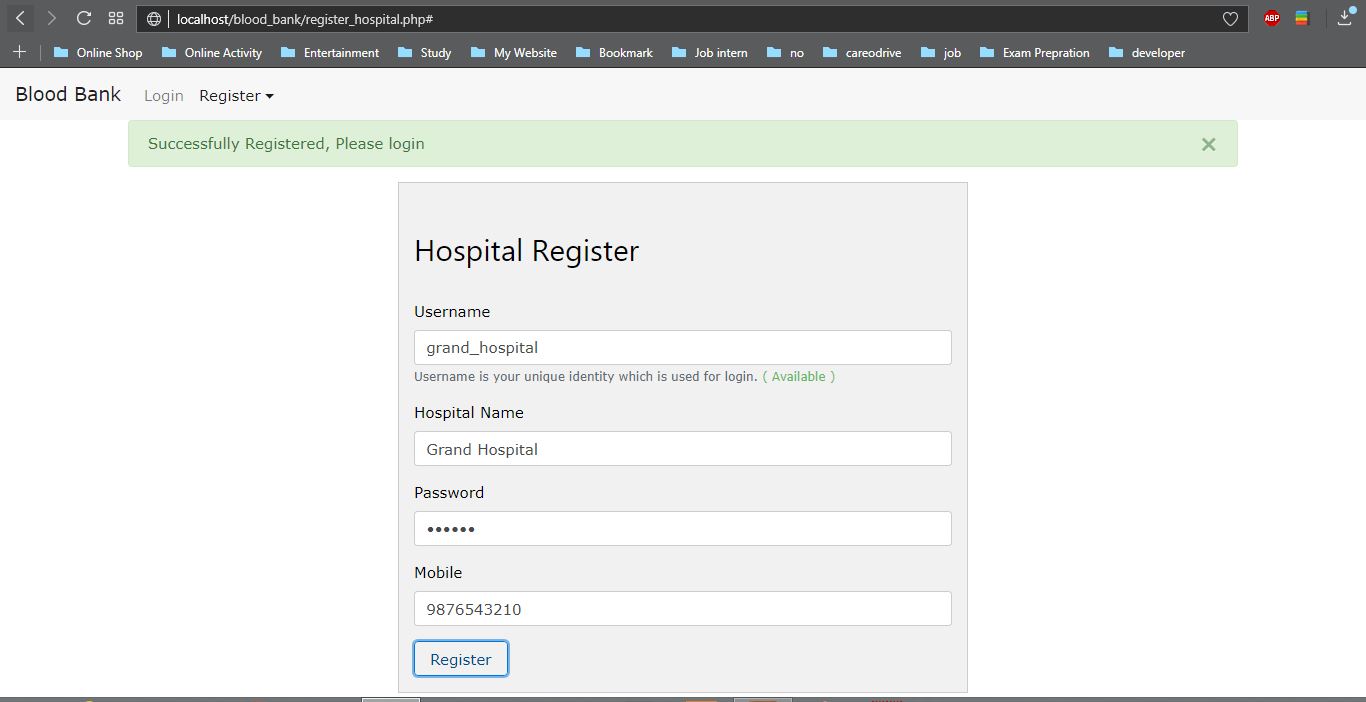 registeration for hospital